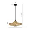 Lampa wisząca OLEA BAMBOO 1xE27 LLS
